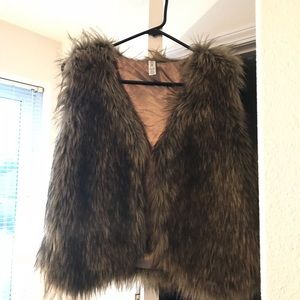 Faux fur vest
